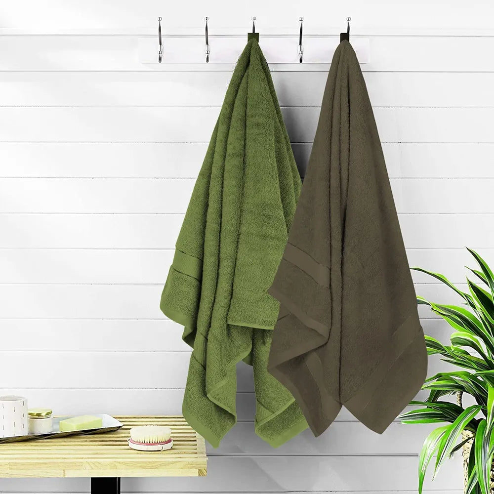 Cloth Fusion 100% Cotton 500 GSM Towels for Bath Large Size Set of 2, Ultra Soft Bath Towel for Women and Men